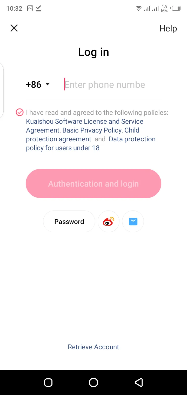 Kuaishou APK video creation and recording interface